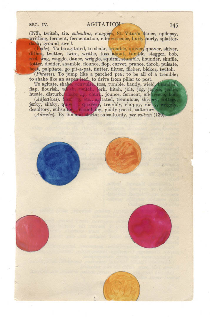 002 AGITATION-gouache and watercolour on book paper, 12 x 17cm